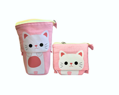 Cat Pencil Case - Pink